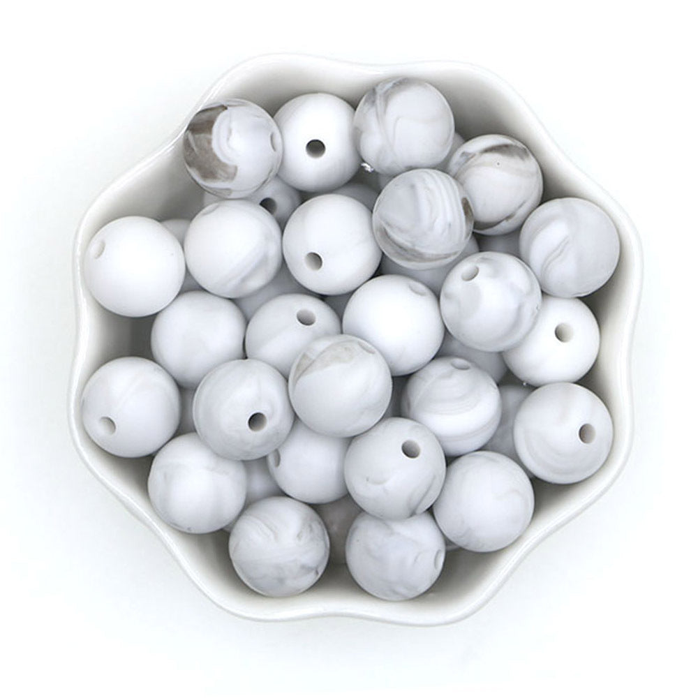 Wholesale 10PCS Water Transfer Silicone Colorful Leopard Beads